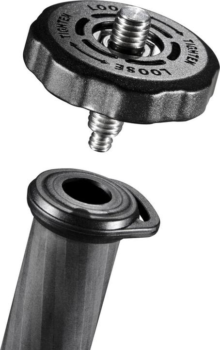 Actual product image mantona Titanium Carbon 2 in 1 Tripod, 159cm (Carbon)