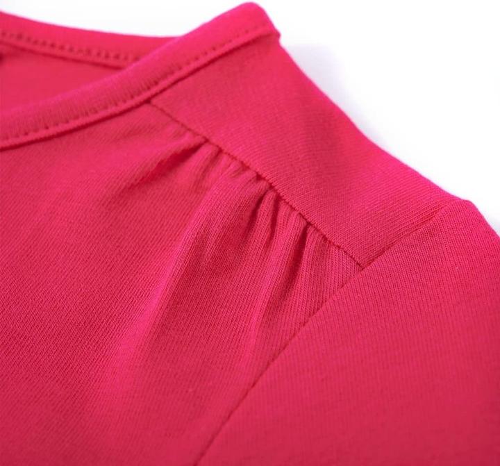 Image du produit VidaXL T-shirt manches longues enfant rose vif 128,Composition : 95% Coton (128)