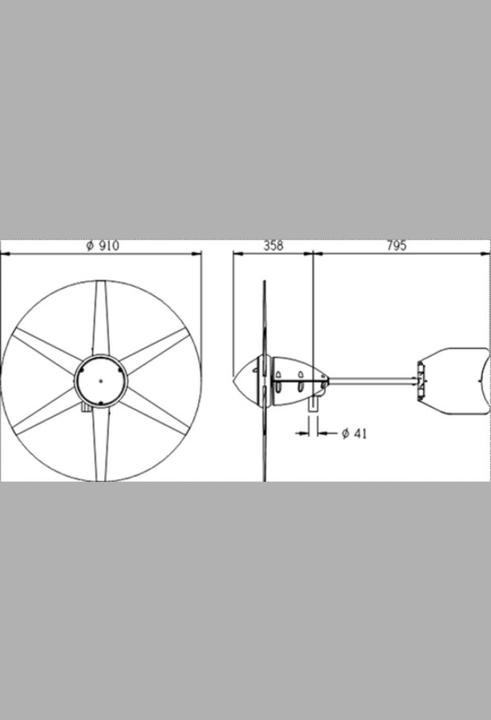 Actual product image Rutland Wind turbine (Solar cable)