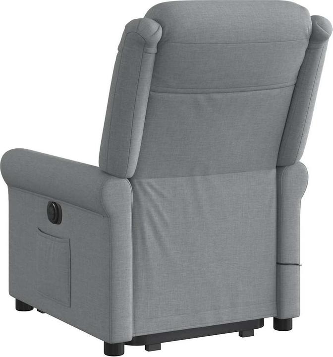 Actual product image VidaXL Electric massage chair with stand-up aid Light grey fabric