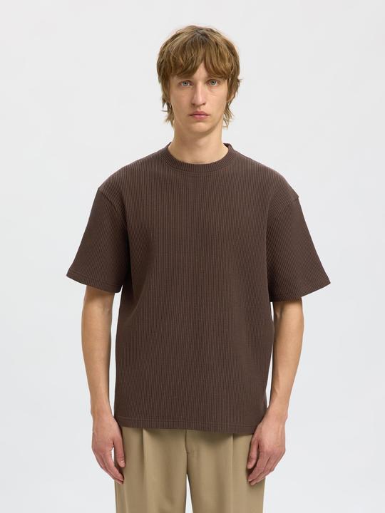 Actual product image Selected Homme Relaxed Fit Waffelmuster T-Shirt (L)