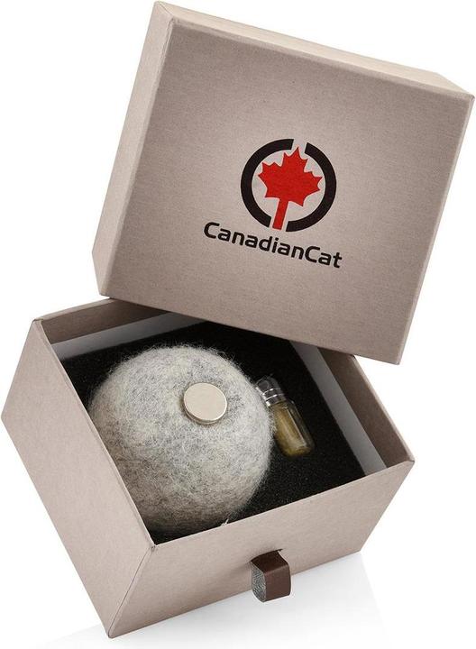 Image du produit CanadianCat Jouet pour chats Balle en feutre avec sac à parfum (Jouet à balle chat)