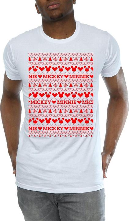 Produktbild Disney Mickey And Minnie Christmas Fair Isle TShirt (XXL)