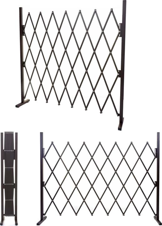 Actual product image Swisshandel24 Barrier grille, scissor-type trellis, telescopic animal protection grille, aluminium brown - height (31 cm)