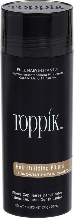 Toppik Hair Fibers Light Brown Natural Keratin Fibers for Fuller Looking Hair 27.5g - Single Pack (Körperlotion)