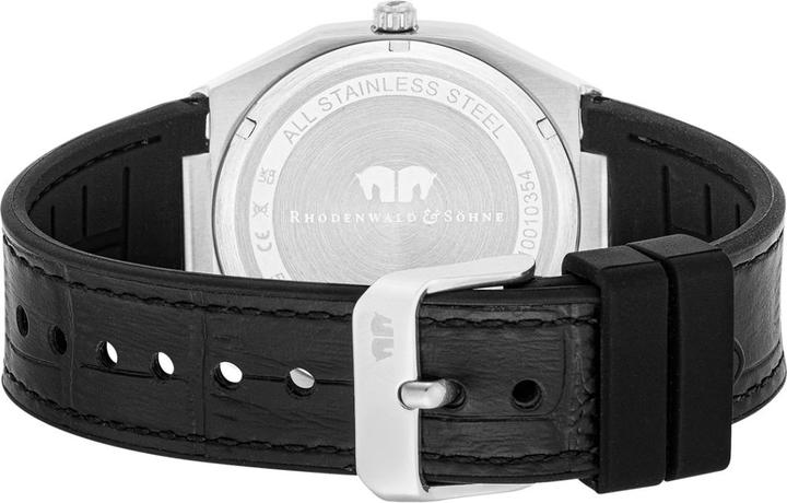 Produktbild Herren Quarzuhr Cooledge Echtleder/Silikon schwarz - 26519 (Analoguhr, 42 mm)