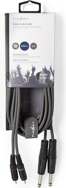 Immagine prodotto Nedis Cavo audio stereo 2X 6,35 mm maschio 2X RCA Mac (3 m)