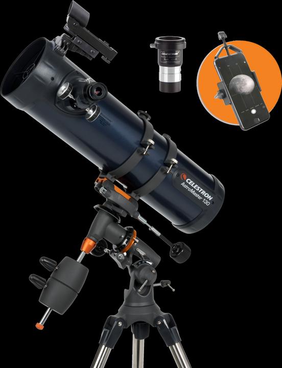 Produktbild Celestron Astromaster Reflector 130EQ with phoneadapter and T2-Barlow