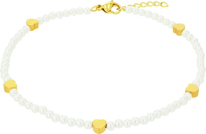 Actual product image Amor Sommerschmuck für Damen, Edelstahl, Glasperle | Herz (Stainless steel, 25 cm)