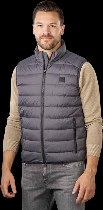 Marc O'Polo Quilt Vest Stand-Up Collar Gray Pin (XL)