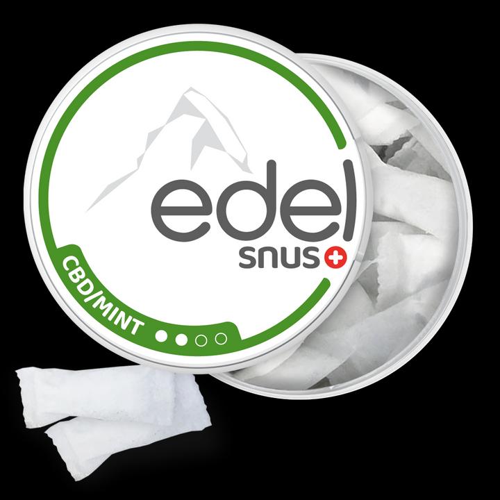 Immagine prodotto Edelweiss CBD Menta (Tutto Bianco Slim) (Snus al CBD)