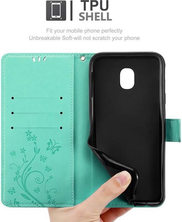 Actual product image Cadorabo Flower Book Cover (Samsung Galaxy J3 (2017))