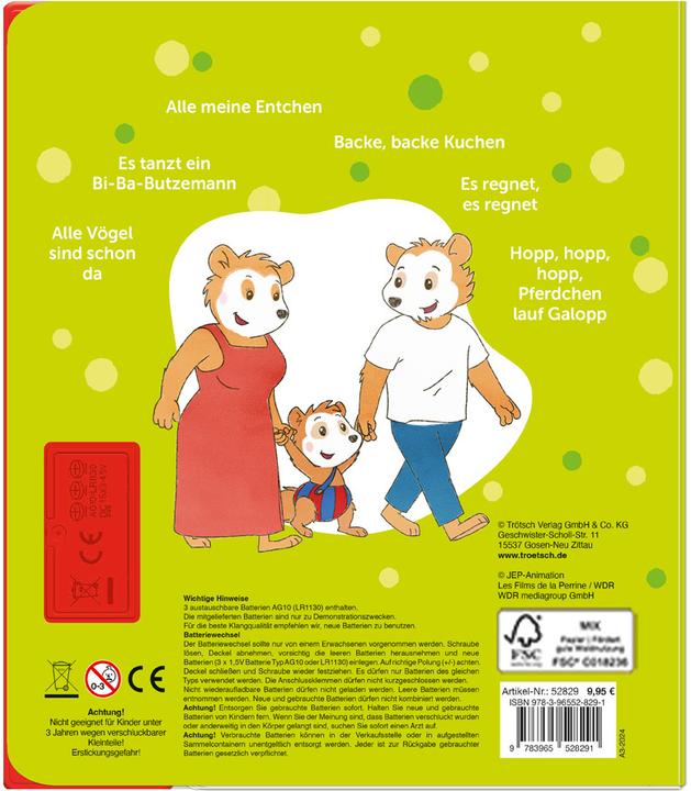 Actual product image Erste Kinderlieder BOBO (German)