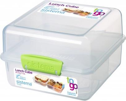 Image du produit Sistema Lunchbox Cube to go 3 compartiments 14,5x15x9,6cm couleurs assorties