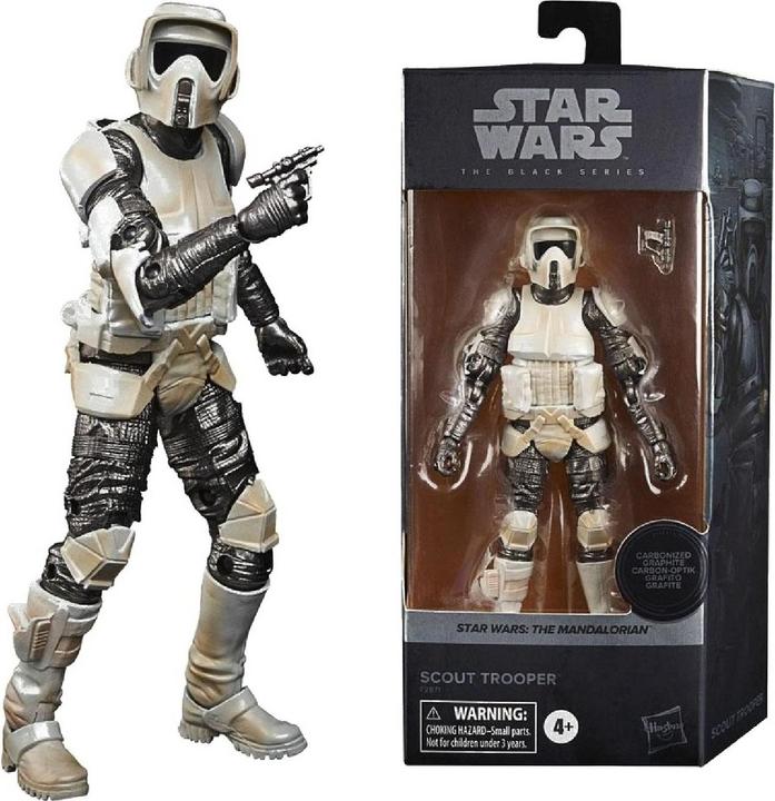 Actual product image Hasbro Star Wars The Mandalorian Black Series Carbonised Action Figure 2021 Scout Trooper