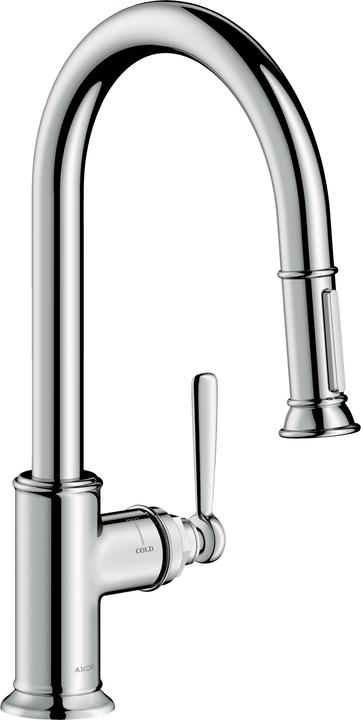 hansgrohe Mitigeur monocommande pour évier AXOR MONTREUX DN 15, avec douchette extractible chromé