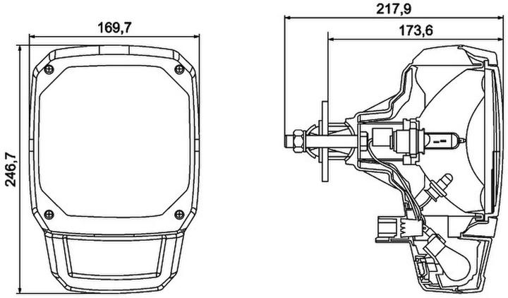 Actual product image Hella Headlight centre halogen installation 1LA 328 450-101