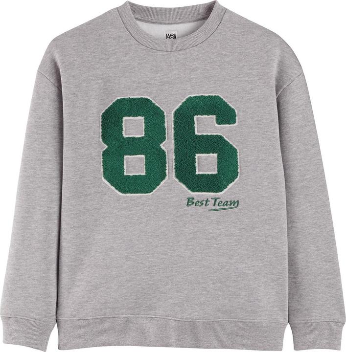 La Redoute Collections Oversized-Sweashirt mit Rundhals und Stickerei