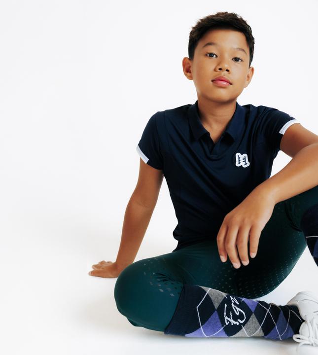 Actual product image Fouganza Reit-Poloshirt Club kurzarm marineblau (6, 7, 8)