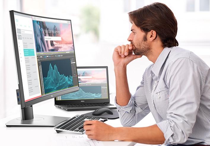 Actual product image Dell P3418hw (2560 x 1080 pixels, 34")