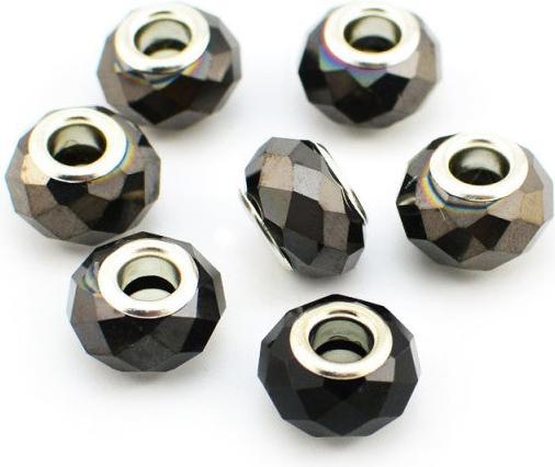 Image du produit Hermex Bead argenté 925 - Noir argenté (Verre acrylique, Argent 925)