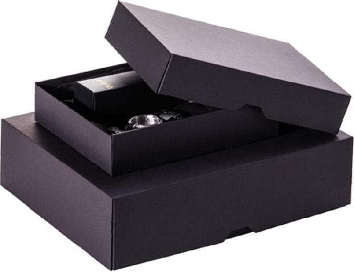 Produktbild Brieger Versandkarton Ligne Noire 170 x 120 x 55 mm, Schwarz (1 x 28.5 x 37 cm, 1 x)