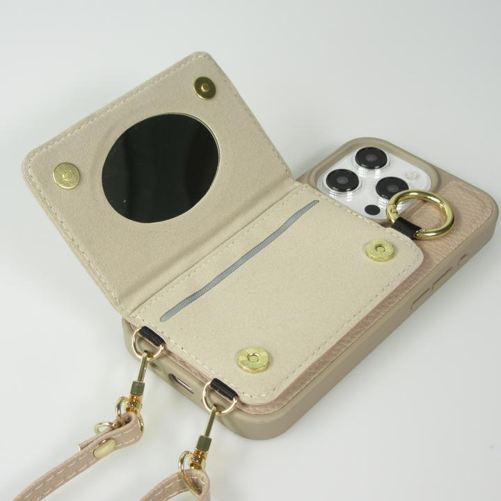 Immagine prodotto PhoneLook Hülle Gepolstertes Leder mit Spiegel und Kartenfach grosse abnehmbare Riemen (Apple iPhone 15 Pro Max)