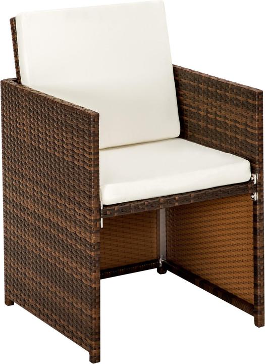 Produktbild tectake Rattan Sitzgruppe New York 6+4+1 mit Schutzhülle (178 cm)