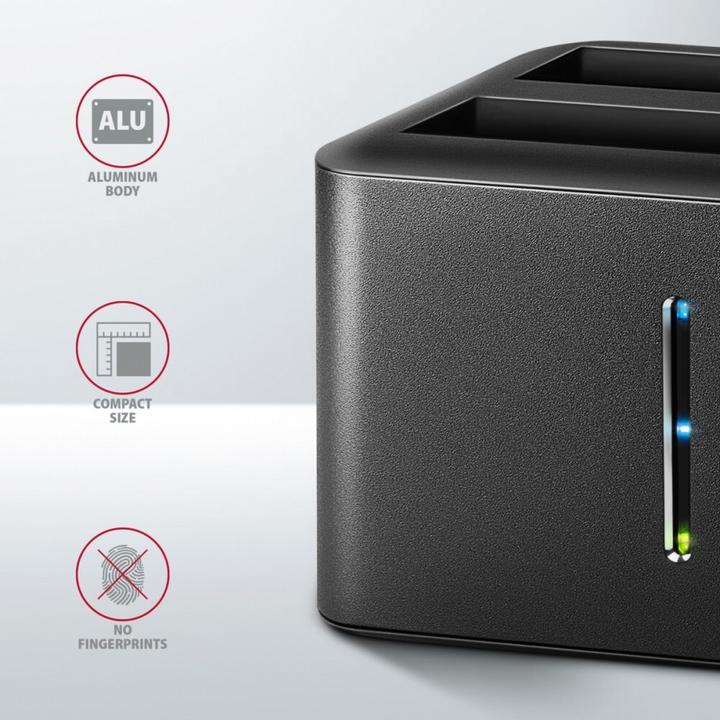 Actual product image Axagon ADSA-D25 storage drive docking station USB 3.2 Gen 1 (3.1 Gen 1) Type micro-B Black (2.5")