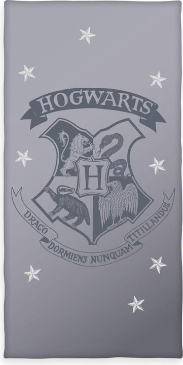 Herding Serviette de bain en velours gris Harry Potter 70 x 140 cm (70 x 140 cm)