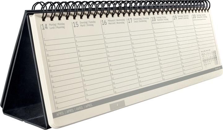 Produktbild Sigel Tischkalender 2025 C2580 1W/2S schwarz 30x14.4cm (13.9 x 30.4 cm, Harter Einband, Deutsch)