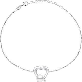 Actual product image Brilio Silver - Elegant silver bracelet with genuine pearl BRC28W