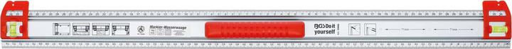 Immagine prodotto BGS Righello per tagliare e segnare con impugnatura e livella ad acqua 750 mm (75 cm)