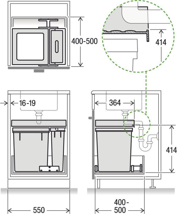 Produktbild Müllex Abfall-Einsatzsystem X-LINE X55 L7 Premium (40 l)