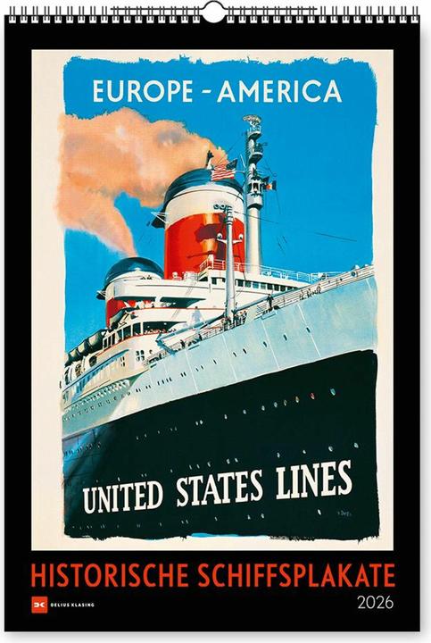 Actual product image Historische Schiffsplakate 2026 (German)