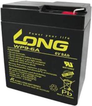 Actual product image Kung Long WP9-6A 6V 9 Ah C20 lead-acid battery AGM Standby 5 years (6 V, 9 Ah)