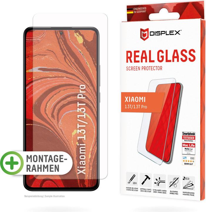 Actual product image Displex Real Glass, 2D Panzerglas (1 Piece, Xiaomi 13T Pro, Xiaomi 13)