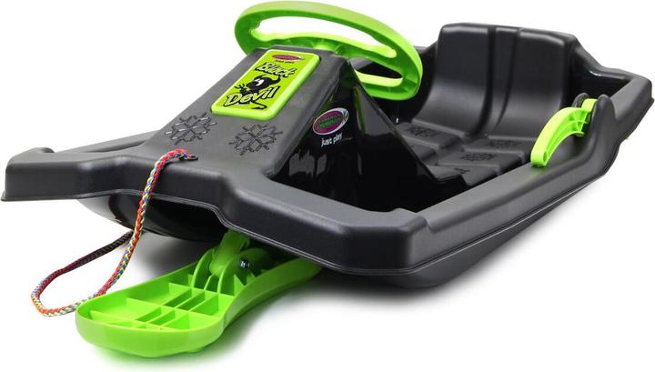 Produktbild Jamara Snow Play Bob Black Devil 84cm schwarz mit Lenkrad und Bremse