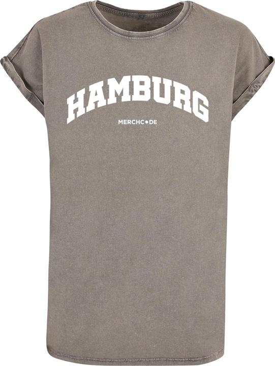 Merchcode Ladies Hamburg Wording - Acid Washed T-Shirt - 116379 (M)