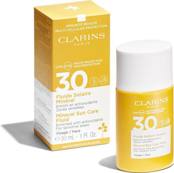 Produktbild Clarins Sun - Fluide Solaire Minéral Visage SPF30 (Sonnencreme Gesicht, SPF 30, 30 ml, 62 g)