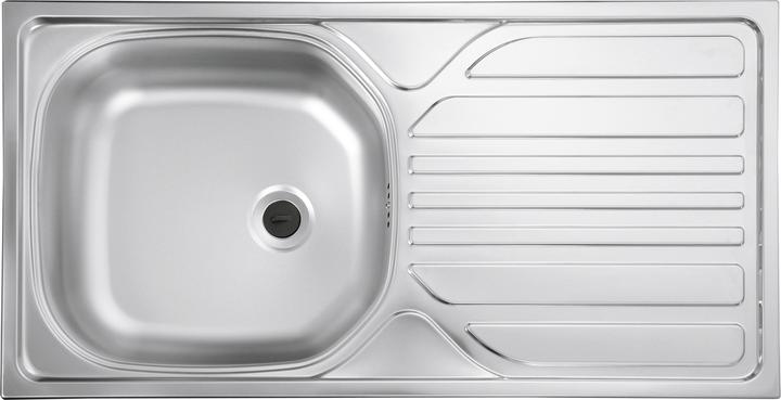 Actual product image Respekta Built-in sink stainless steel 8x4 (Fitted sink, 86.70 cm, 44 cm)