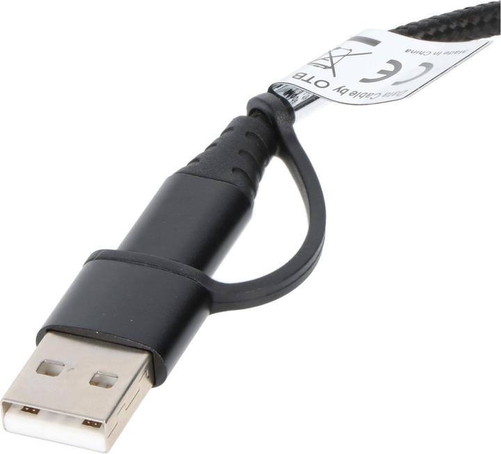 Actual product image AccuCell USB charging cable 3in1 with Lightning, micro USB and USB-C connection (1 m, USB 2.0)
