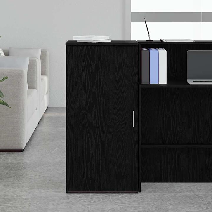 Produktbild VidaXL Lagerschrank Schwarz 50x45x103,5 cm Holzwerkstoff Schrank Aktenschrank