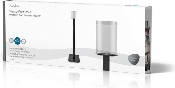 Actual product image Nedis Speaker holder | Sonos® One SL™ / Sonos® One™ / Sonos® PLAY:1™ | Stand | 10 kg | Höhenv (1 pcs., Stand, Height-adjustable)
