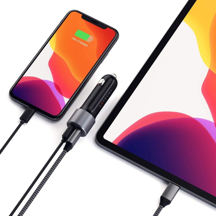 Actual product image Satechi USB Dual Car Charger V2