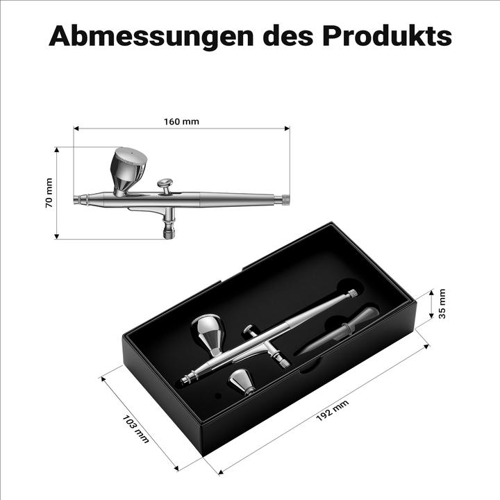 Image du produit Wiltec Aérographe X501 Air Brush Designs avec buse de 0,3mm Godet à liquide