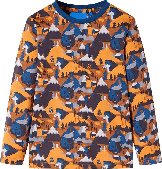 Image du produit VidaXL Pyjama enfant manches longues Cognac 104,Matière : 100 (104)