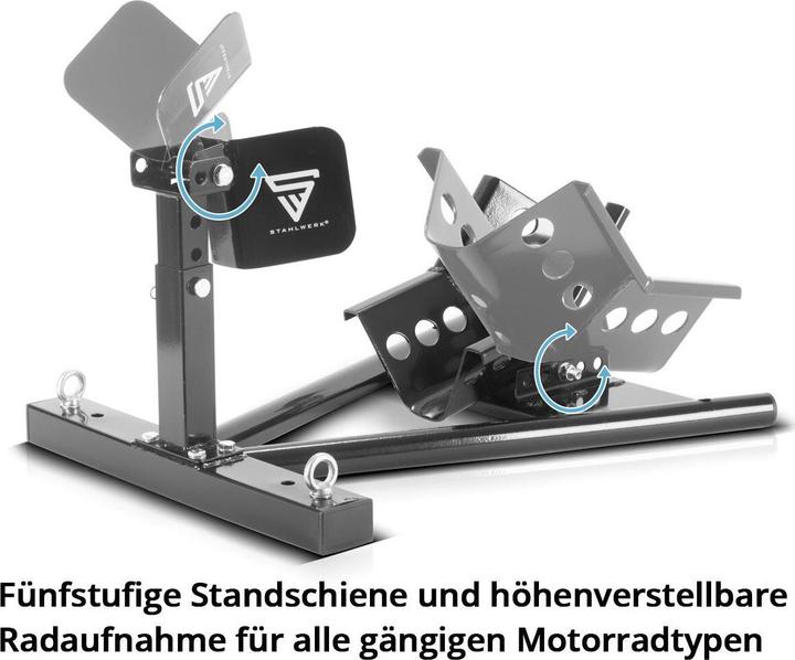 Produktbild Stahlwerk Motorrad Montageständer GTM-600 ST 15-21" Motorradständer Radwippe