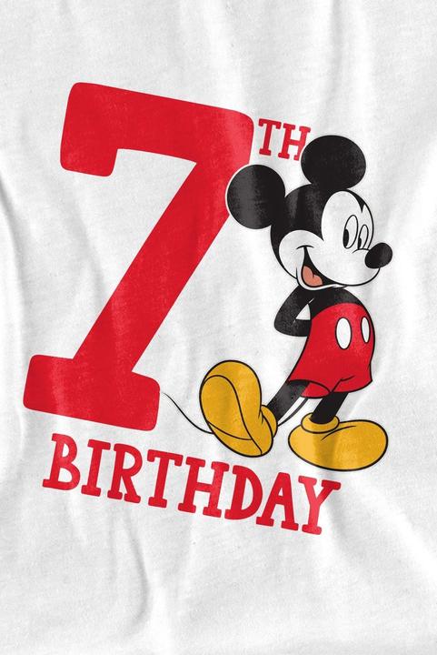 Actual product image Disney Childrens/Kids Mickey Mouse 7th Birthday T-Shirt (140)