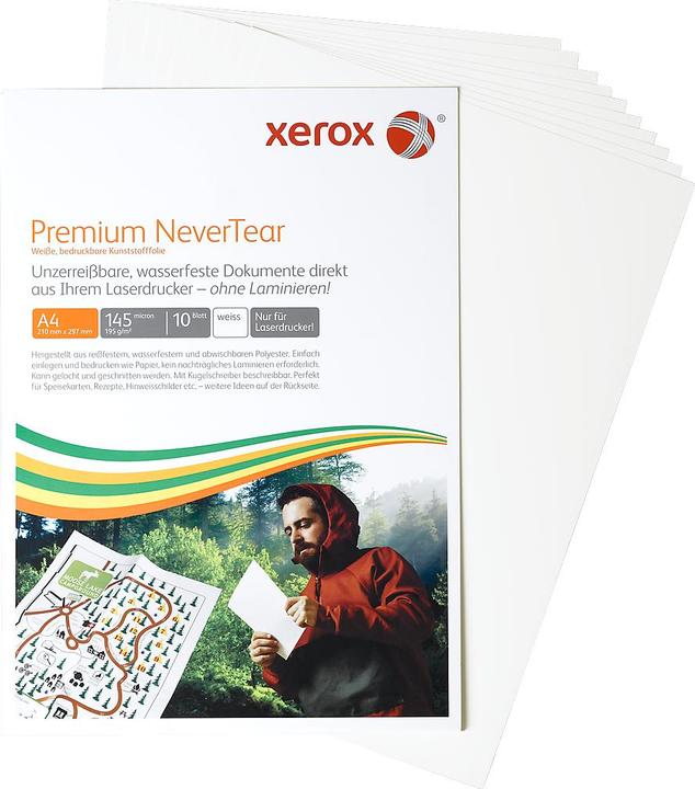 Actual product image Xerox Copy Film Premium NeverTear DIN A4 145µm Polyester white 10 films/pack. (10 x, A4)